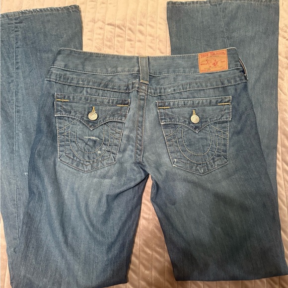 Women's Distressed Blue Jeans True Religion, Joey - Picture 3 of 5